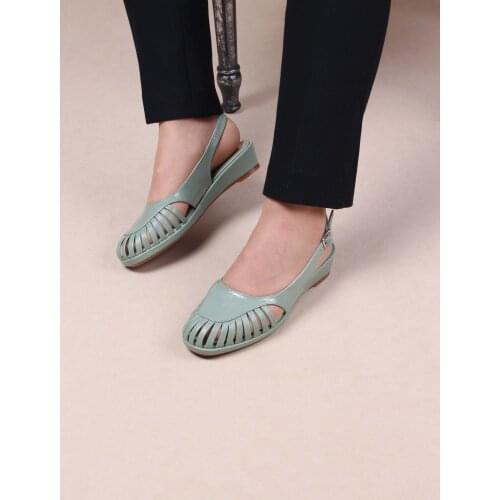 Womens Casual Shoes Water Green Back Belt Casual Casual Shoes 2021 Summer Season