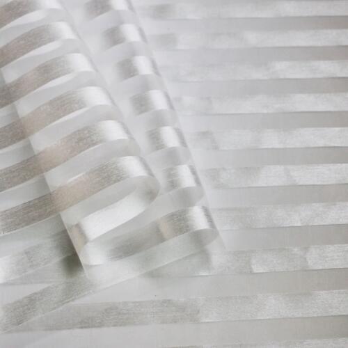 100cm*148cm Wedding organza fabric stripe jacquard Ivory white black guaze