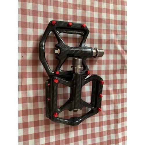 160g one Pair Full Carbon Flat pedals Titanium Axle Bike Pedals Bicycle Pedals Mountain Bike Pedals Road Bike Pedals