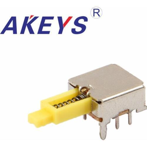 10PCS PS-22E02 Factory direct 2P2T Side sliding switch Push Button Power Switch