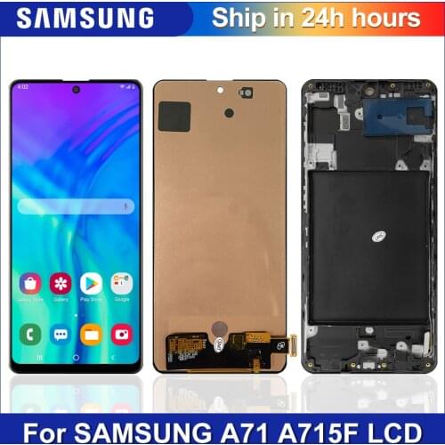 100% Test A71 Display For Samsung Galaxy A71 LCD A715 A715F A715F/DS A715FD Touch Screen Digitizer Assembly Replacement Part