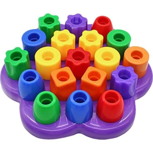 20pcs Plastic Stacking Building Blocks Puzzle Toy For Elementary