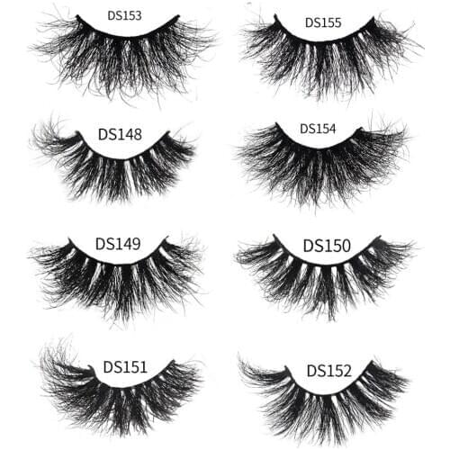 25MM Mink Eyelashes Messy Drama Cosplay 3D Lashes Extension Fried Mink Eyelash Make Up Long Soft 100% Hand Made Upper Lashes