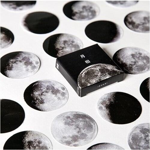 45cs/pack Cute Creative Moon Mini Paper Sticker Decoration Diy Ablum Diary Scrapbooking Label Sticker Stationery School Supply
