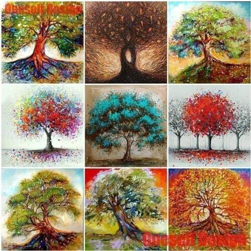 3d diamond painting full diamond embroidery full square/round tree 5d diamond mosaic sale tree christmas decor gift for home