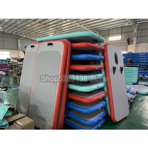 Free Shipping Free Pump Inflatable Floating Mat For Gymnastics 2*0.9*0.1m Water Yoga Mat DWF Floor Mat Track Promotion