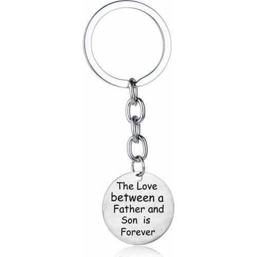 Love Between Father And Son Is Forever Keychains Family Keyrings Dad Daddy Gifts Key Chains Rings Fathers Day Souvenir Jewelry