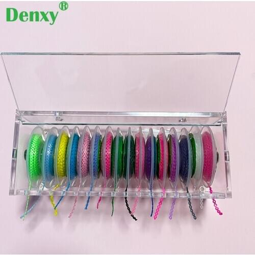 Denxy 1pc Dental Orthodontic Power Chain Acrylic Dispenser Placing Box Power Chain Orthodontic Bracket
