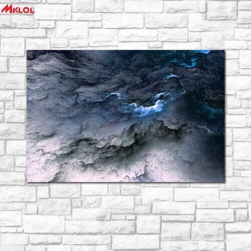 Large Wall Art,unreal clouds,Restaurant study Bedroom Decor Wall oil Painting Print Nice wall picture for living room no frame 6