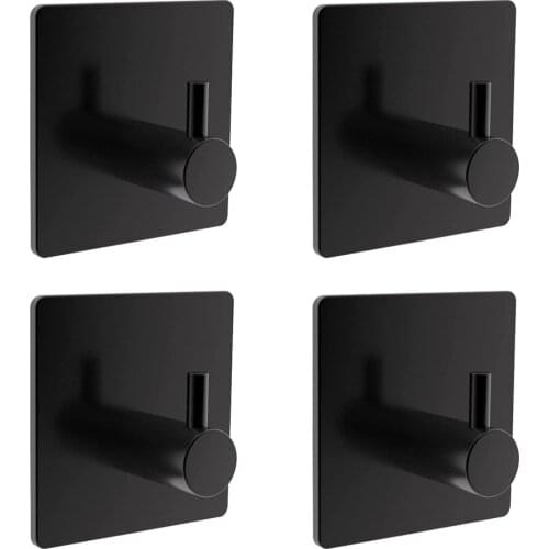 4pcs Bathroom Hooks Adhesive Hooks Heavy Duty Wall Hooks For Hanging Coat Hat Towel Wall Door Cabinet Hooks For Bedroom