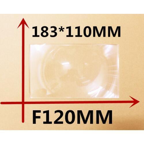 Mobile phone DIY projection 7 Inch Fresnel Lens rectangular size for 183*110MM Focal length 120mm Lines from 0.3mm Thicknes 2MM