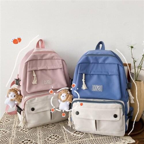 Nylon Student Schoolbag Cute Travel Backpack 2022 New Style Canvas Backpack For Teenagers Girls