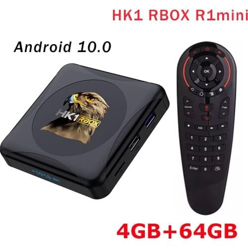 Newest HK1 RBOX R1mini Android 10 RK3318 Quad-Core 4G 64G TV BOX R1 mini 2.4G/5G Dual Wifi BT 4.0 Media player Set top box Hot