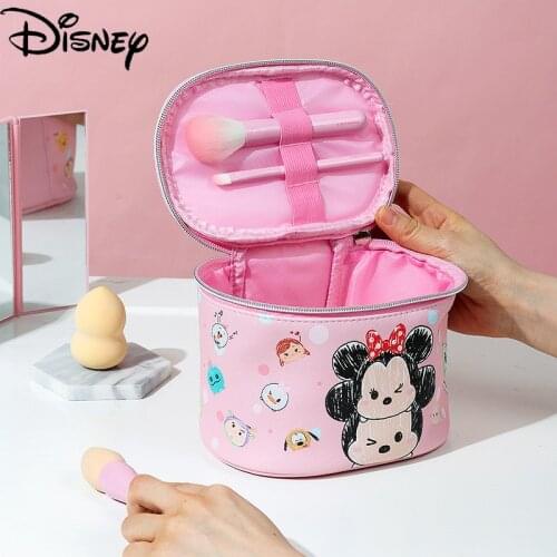 Original Disney Mickey Mouse Minnie Tsum Tsum Multifunctional Cosmetic Bag Portable Travel Storage Bag