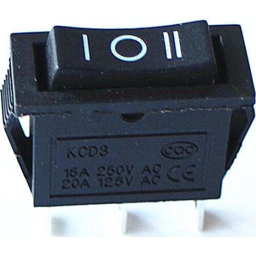 JOYING LIANG KCD3-3PD 32.5*13.6mm Black Rocker Switch 16A 250V AC (20A 125V AC) Power Switches 2pcs