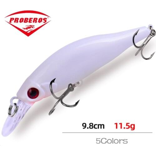 PRO BEROS Minnow Lure Bait Bionic Bait 9.8cm/11.5g 8 Color ABS Freshwater Bait Hard Bait Fishing Accessories Hooks 8