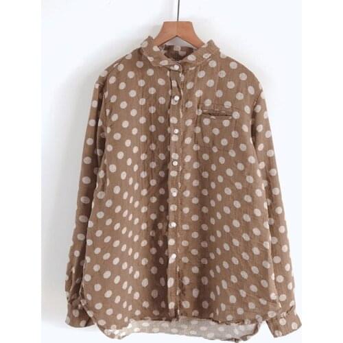 QPFJQD Polka Dot Blouses