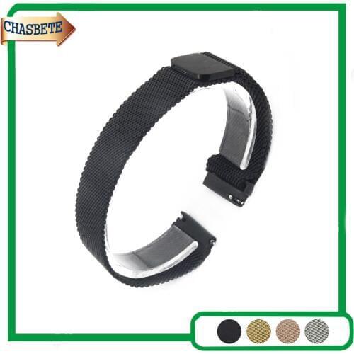 Stainless Steel Watch Band for Fossil Watchband 16mm 18mm 20mm 22mm 23mm Men Women Metal Strap Belt Wrist Loop Bracelet Black