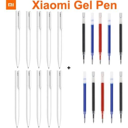 Original Xiaomi Mi Gel Pen Mijia Pen 0.5mm Signing Pen Writing Smooth Switzerland Refill MiKuni Japan Ink Black Refill Pen