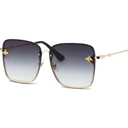 Vintage Square Sunglasses Women Luxury Brand Shades Male Gradient Metal Sun Glasses For Female Fashion Designer Oculos De Sol