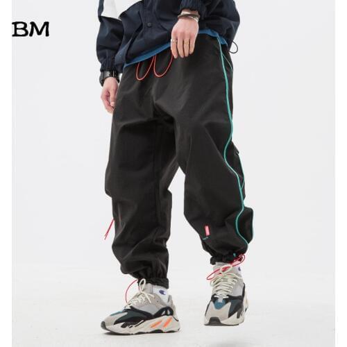 Streetwear Clothing Running Sweatpants Men Striped Loose Sport Harem Pants Hip Hop Casual Pants Korean Clothes Fashion Joggers