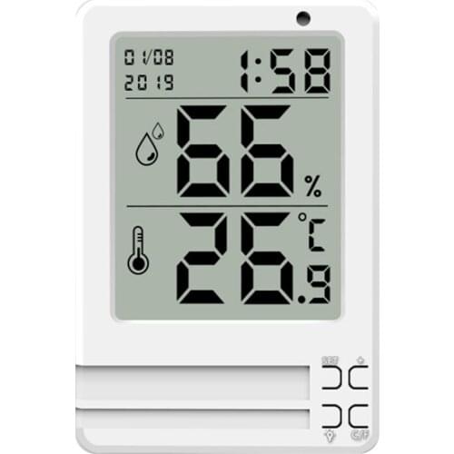 Smart Digital Thermometer with LED Display Automatic Backlight Household Hygrometer