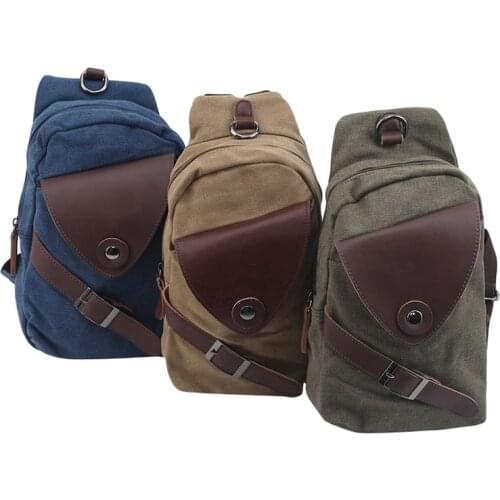 Universal Canvas Shoulder Bag Small Backpack Travel Mountaineering Large Capacity Backpack Retro Mens Womens Outdoor
