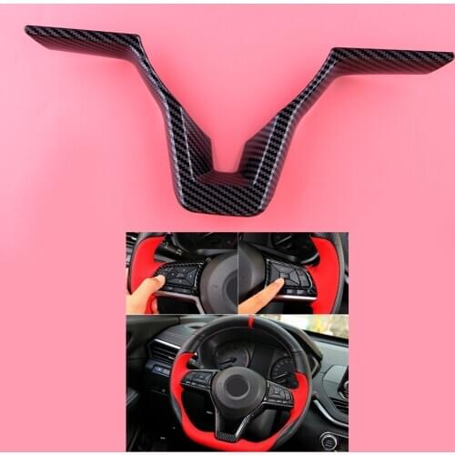 Car V-Shape Interior Steering Wheel Cover Trim ABS Plastic Carbon Fiber Texture fit for Nissan Teana Altima 2019 2020