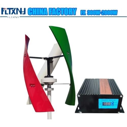 FLTXNY POWER 800w Vertical Axis Permanent Maglev Wind Turbine Generator 12v 24v 48v With MPPT