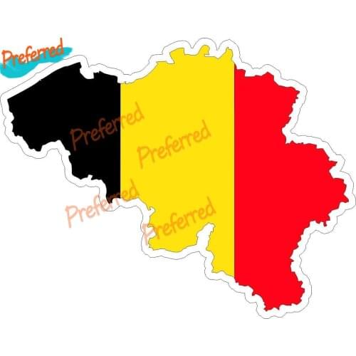High-quality Creative Sticker Car Moto Map Flag Vinyl Outside Wall Decal Macbbook Belgium