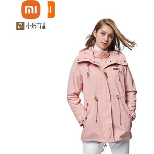 6-color xiaomi youpin three-in-one jacket women Korean style slim detachable business mid-length fashion casual warm jacket