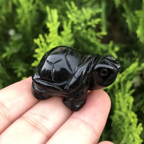 1pcs Natural Crystal Stone Animals Healing Stone Carving Crystal Stone Tortoise ForHome Decor