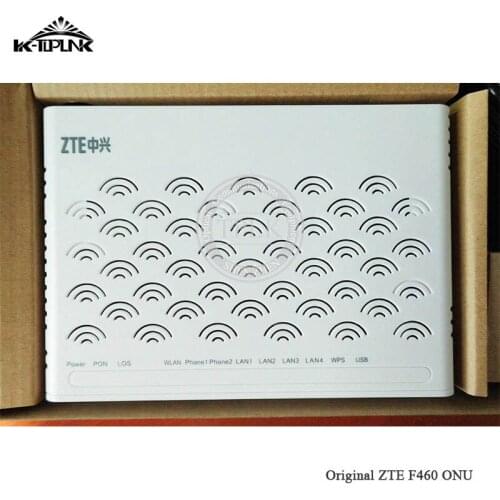 10pcs New ONU For ZTE F460 EPON 4LAN+2VOICE POTS+WIFI+USB Ethernet Port ONU ONT Wireless English Version Fiber Optical Terminal