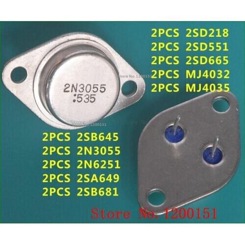 2SB645 2N3055 2N6251 2SA649 2SB681 2SD218 2SD551 2SD665 MJ4032 MJ4035 TO-3