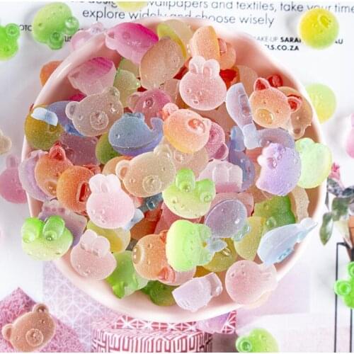 30pcs/lot Simulation animal Flatback Resin Cabochon bear DIY Scrapbooking Craft Doll house kitchen accessories