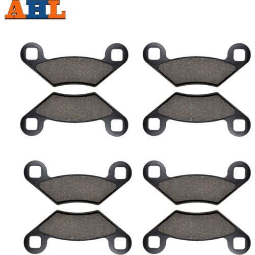 AHL 4 Pairs Motorcycle Front & Rear Brake Pads For Polaris Sportsman 800 X2 EFI 2007 2008 2009