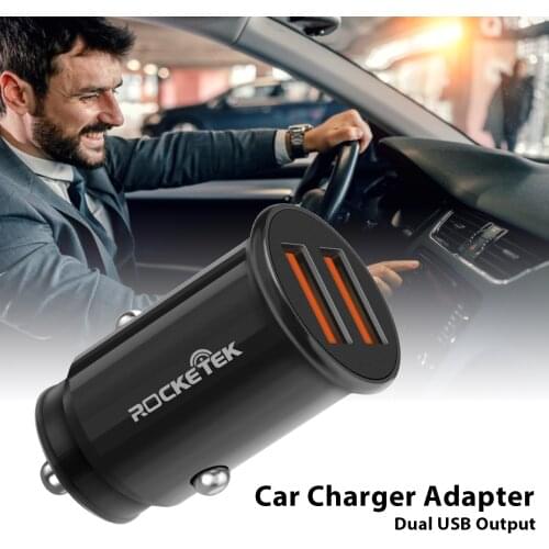 Car Charger Dual USB QC 3.0 Adapter Cigarette Lighter 12-24V For All Types Mobile Phone Charger Smart Dual USB Charging