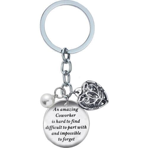 Stainless Steel Keychain An Amazing Coworker Is Hard To Find Leaving Gifts Keyring Gifts For Coworker Best Friend Gifts Keychain