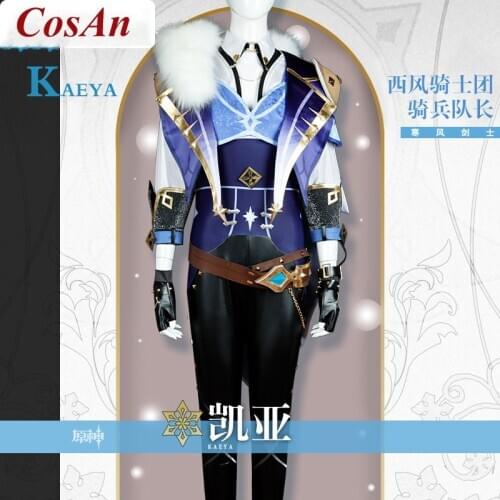 Game Genshin Impact Kaeya Cosplay Costume The High Quality Battle Uniform Unisex Carnival Party Role Play Clothing Custom-Make