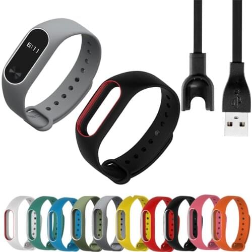 Double Color Mi Band 2 Strap Miband 2 Replacement Silicone Wrist Strap for Xiaomi Mi 2 Smart Bracelet Wristband Accessories