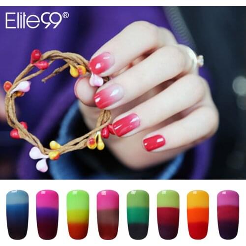 Elite99 7ml Chameleon Temperature Change Color Gel Nail Polish Soak Off 3in1 Thermal Changing Long Lasting Enamel Gel Varnish