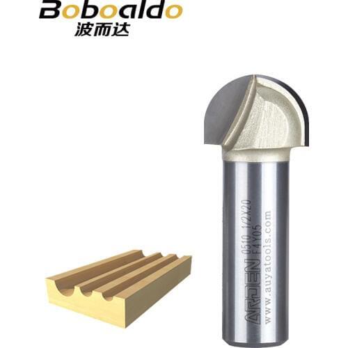 Two Flutes Core Box Cutter round bottom Handrail Bits Decorative Functional Slots Grooves Arden Round Router Bit