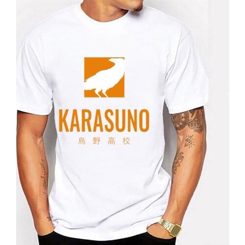Haikyuu Harajuku T Shirt Karasuno Volleybal Club Summeranime High Shcool Tshirts Men Oversized Short Sleeve Tees Round Neck Tops