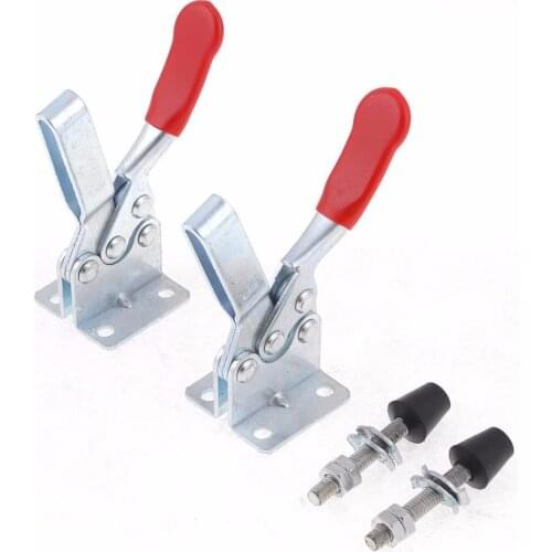 Horizontal Toggle Clamp 2Pcs 90Kg/198Lbs Vertical Clamp Hand Tool Antislip 201-B Quick Release Tool