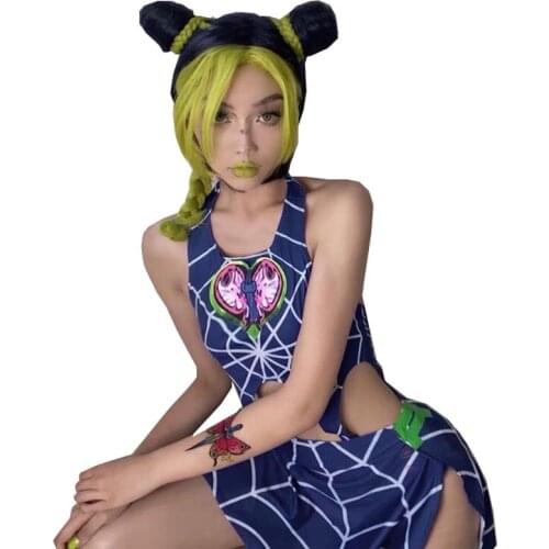 Anime JoJos Bizarre Adventure Cosplay Jolyne Cujoh Kujo dress Costume custom made
