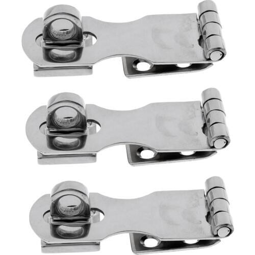 MagiDeal 3x Heavy Duty Marine Cast Stainless Steel Safety Swivel Latch 65mm