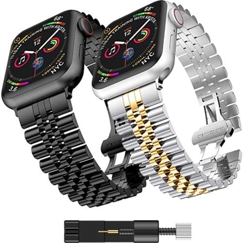 Metal strap for Apple watch 6 5 4 SE band 40mm 44mm Metal replacement strap for iwatch 3 2 42mm 38mm Metal stainless steel strap