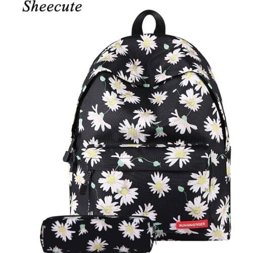 Fashion Flower Print Children School Bag for Teenage Girls Backpack School Student Casual Backpack Travel Bag Women Backpack