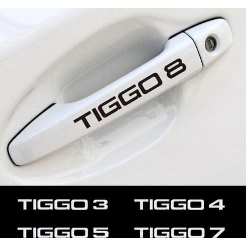 4Pcs Car Door Handle sticker For CHERY TIGGO 3 4 5 7 8 Auto Threshold Protector Decals Car Tuning Accessories