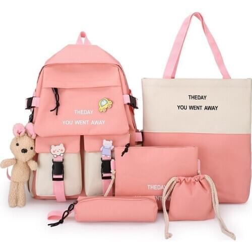 Casusl Nylon Ring Laptop Backpack Schoolbag Women School Fashion Girl Travel Bags For Teenage Mochila Feminina Escolar Bagpack